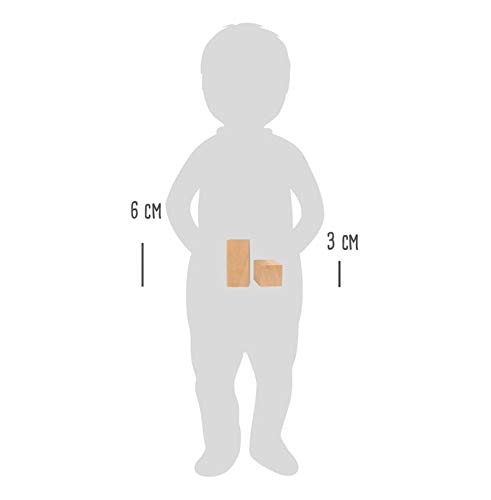 Small foot Wooden Building Blocks Safari attività giocattolo in legno 12 m+ 50 pz - 3