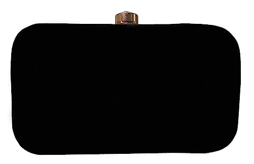 Image of DUCHESS Women Embroidered Black Gold Clutch for Wedding Party