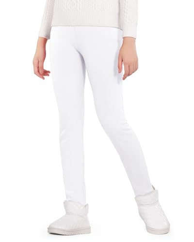 HASMES Girls Fleece Lined Leggings Winter Warm Thick Leggings for Kids Full Length Pants2