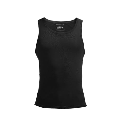 SUIOPPYUW Breathable Sports Vest For Men Stay Cool And Comfortable During Workouts Sleeveless Running Shirt Fiber Singlets For Men, Black, XL