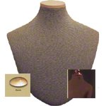 Men's Tie Display, Black, W/ rounded Wood Neck Block
