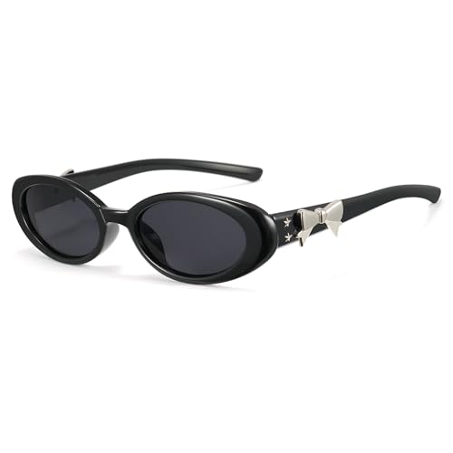 Cyxus Jang Wonyoung’s Style Sunglasses for Women with Bow Trendy Sunglasses UV Protection for Outdoor 1234