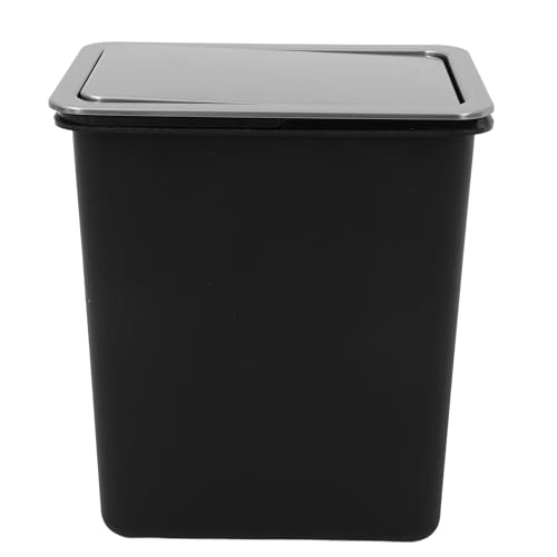 MAGICLULU Cubo de Basura de Cocina Empotrado de Acero Inoxidable con Tapa Abatible Silenciosa para Encimera, Bote Pequeño Metálico con Cierre Hermético Antihumo, Adecuado para Baño y