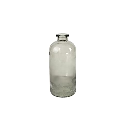 Werner Voß Jarrón de suelo Bottle – gris esmerilado – Cristal – 11 x 25 cm