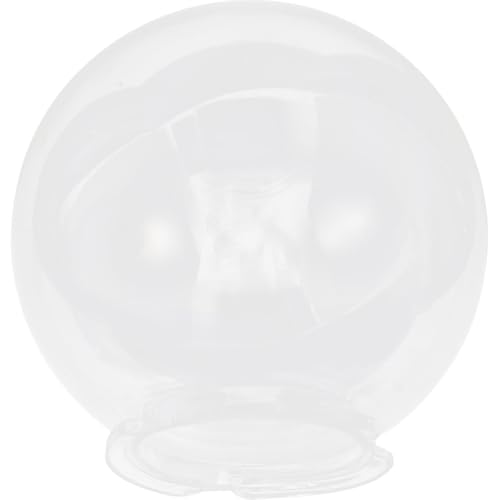 AMUSLESUR Paralume Sfera Trasparente 25 CM per Lampada da Giardino Esterno Staffa di Montaggio per Cortili e Vialetti Resistente Agli Urti