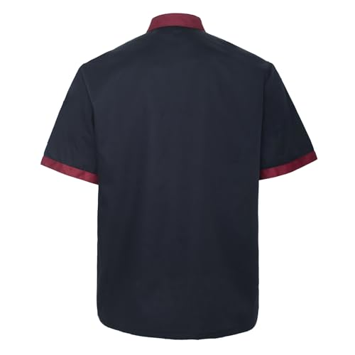 TOPTIE Unisex Short Sleeve Chef Coat Jacket