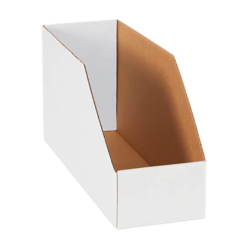 Image of Box USA Cardboard Storage Bins, Open Top Bin Box, 18 inchL x 24 inchW x 12 inchH 20-Pack | Small for Inventory, Organization, Parts, Garage, Warehouse or Home Cubby, Oyster White 18x24x12