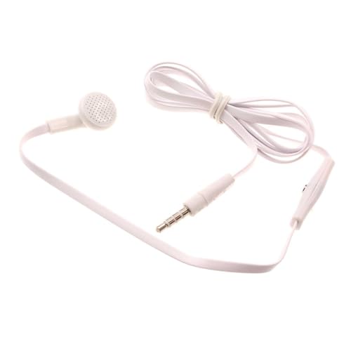 Auricular Mono con Cable y Micrófono 3.5mm Blanco miniatura 1