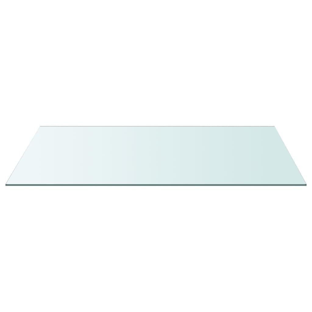 vidaXL Piano Tavolo Trasparente 50x100 cm Vetro Temperato