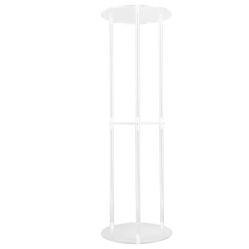 CFTGIW Mesa Auxiliar Mesa de Bebidas Acrílica Redonda Estable Moderna de 3 Niveles para Sala de Estar Dormitorio Mesita de Noche El Lado Transparente Tiene Su Elegante Diseño Auxiliar de
