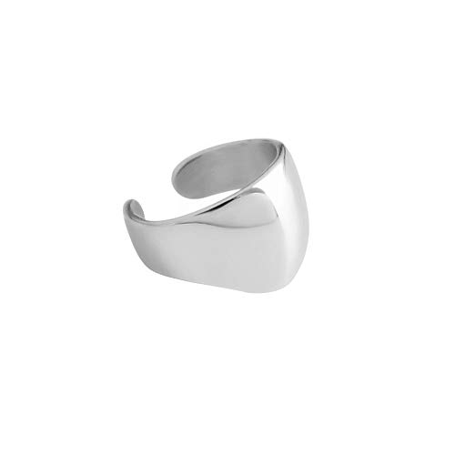 Minimalist Polished Ear Cuff Helix Cartilage Clip on Earring for Women Girls S925 Sterling Silver Small Hoop Wrap Earrings Non-Pierced Ear Adjustable Unisex Jewelry