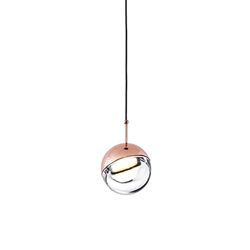 Lampe suspendue LED en verre avec long fil réglable pour salle à manger