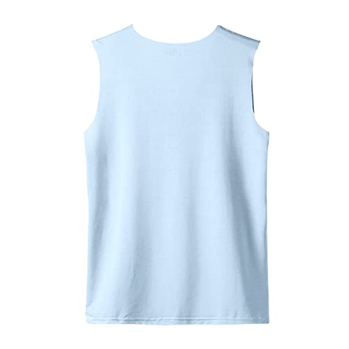 RTRDE Men's Tank Top Summer Ice Silk Traceless Thin Breathable Color V-Neck Sleeveless Top Workout Shirts3