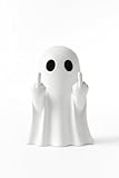 Auetrcls Middle Finger Ghost Figurines Statue - Halloween Decorations Indoor Spooky Home Office Desk House Decor