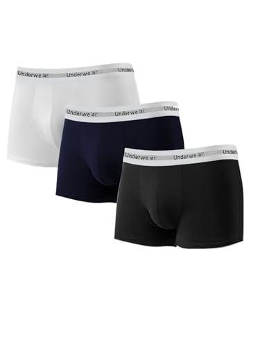 Men's Boxer Briefs - Soft & Breathable Underwear for Men, 3 Pack
