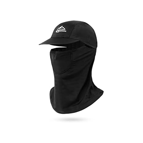 Airmoon Camouflage Black Balaclava Hood Ninja Outdoor Cycling Motorcycle Hunting Helmet Sun Hat Full Face Mask (Black) Cover