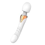 PQKuss Doppelkopf Vibratoren Dildo Vibration für Frauen Solo Sexspielzeug mit 10 10 Vibrationsmodi Doppelmotor G Spot Vibrator Klassischevibratoren Analvibratoren für Frauen und Paare Weiß