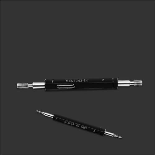 1PC 6H Precision +0.03 Calibrador de Roscas Métrico en Acero Fino M0.8M1M2M3M4M5 Herramienta de Medición (M5X0.8 adiciona 0.03) miniatura 4