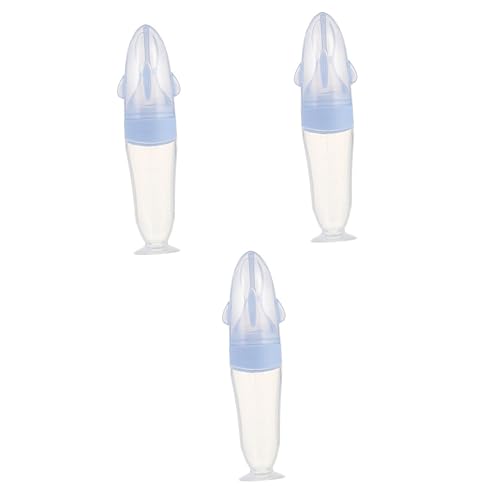 Toyvian 3 Piezas Botella De Cereal De Arroz Botellas De Pasta De Arroz Comederos De Silicona Comederos De Cereales Gel De Sílice Bebé Alimentador