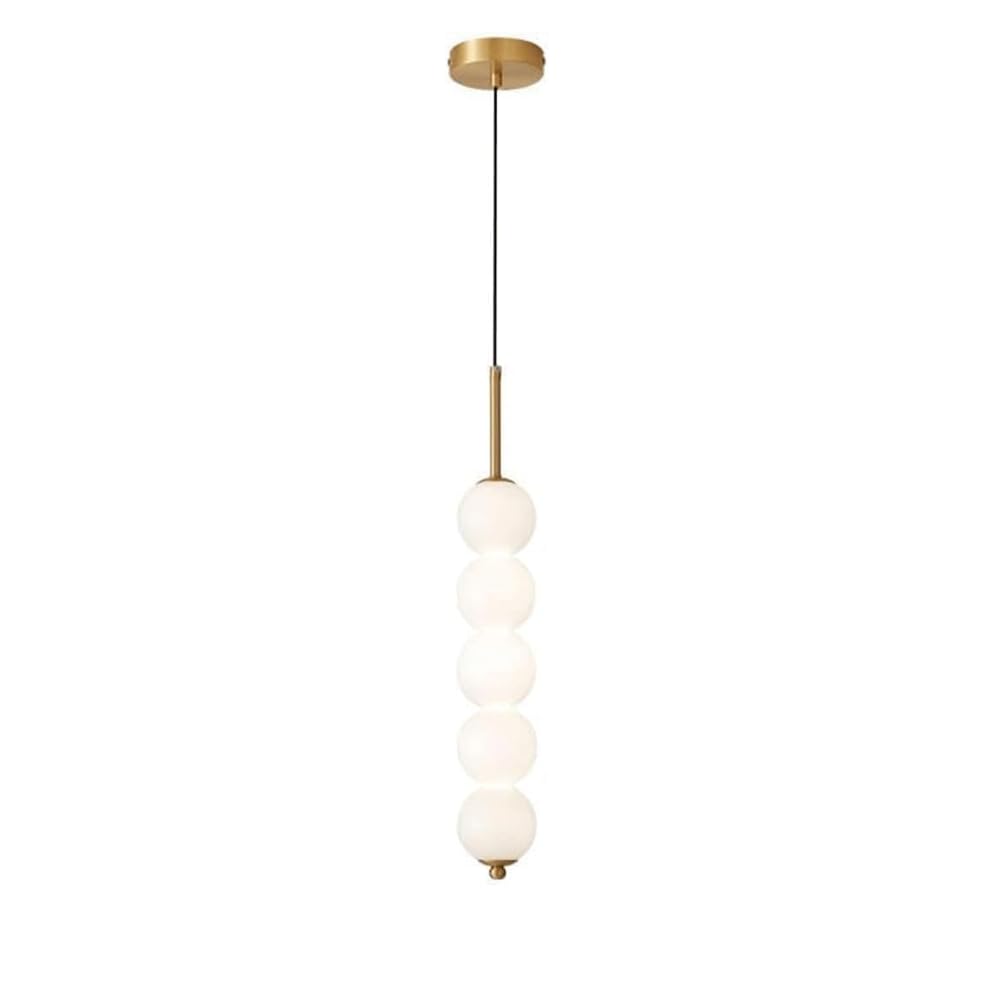 HYJAUSXB Ceiling Light Chandelier French Simple White Glass Lampshade Globe-Shaped 6W Lamp LED for Kitchen Island Bedroom Dining Room Foyer Living Study