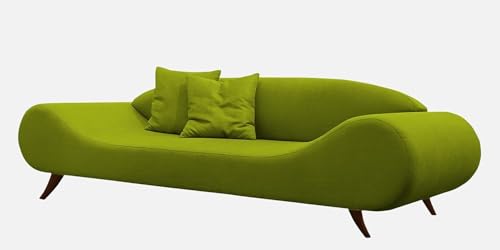 Image of Stylish & Modern Cushioned Couch Relax sectional Sofa in Fabric & Velvet and Heavy Duty Sofa for bedrooms, Living Rooms Guest Rooms Home and Office. (Green)