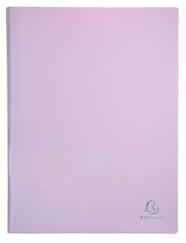 Exacompta 88260E 20er Pack Sichtmappe Aquarel aus blickdichtem Kunststoff DIN A4 mit 20 Klarsichthüllen, 40 Sichten, perfekt für die Schule und das Büro Aktenhülle, Prospekthülle, farbig sortiert