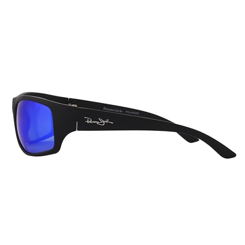 Image of Panama Jack x Foster Grant Matte Black Wrap Polarized Sunglasses