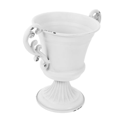 STOBAZA Jarrón Pedestal Vintage para Flores con Diseño de Alto para Jardín y Decoración de Interiores Centro de Mesa Elegante para Bodas