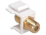Cooper 5552-5EW White Modular TV Video Connector F-Type Coaxial Cable Jack RG6