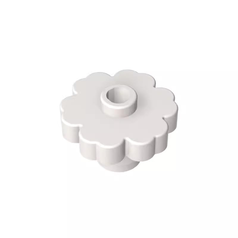 XYEIUGO 4728 Ornaments Plant, Flower 2x2 - Round [Open Stud], White, 50 PCS — image 1