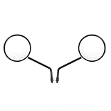 Motorrad Retro Rückspiegel Roller Schwarz Runde Zurück Spiegel Für Sym Für Kymco Für Vespa Zubehör