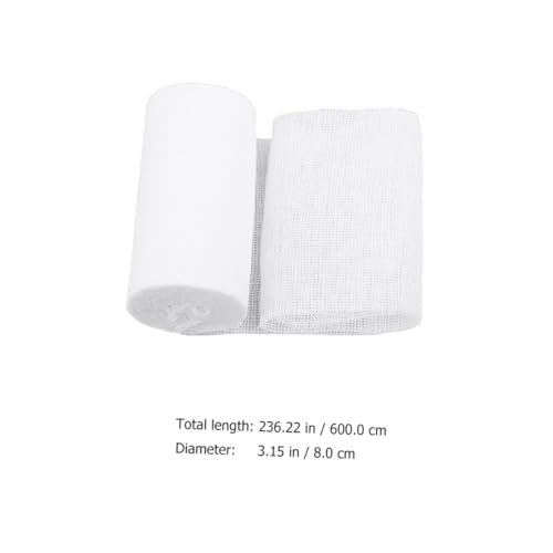 Veemoon 10 piezas Rollos de Gasa Venda de Compresión 8cm X 600cm Vendaje de Primeros Auxilios para Emergencias, Entrenamiento y Uso Deportivo miniatura 2