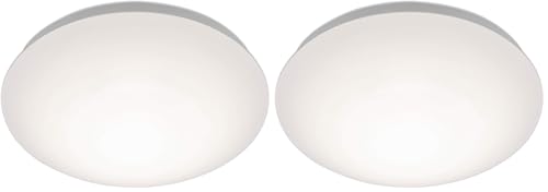 Lampe de plafond LED 12W blanc chaud 28cm Briloner Leuchten pour intérieur (Lot de 2)