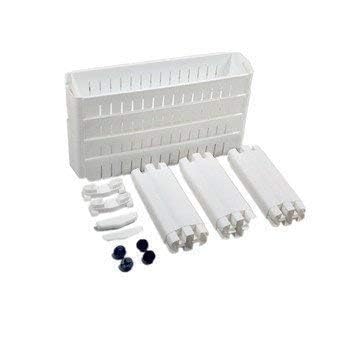 Image of GLOWICK Space Saving Slim Side Storage Organizer Rack with Wheels for Easy Movement Unbreakable Plastic Storage Rack for Kitchen Bathroom Bedroom (1Pcs) (4 Layer)