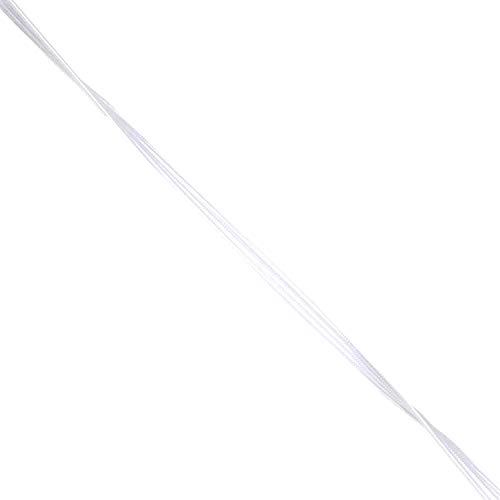 Mandala Crafts Flat Elastic Band, Braided Stretch Strap Cord Roll For Sewing And Crafting; 1/8 Inch 3Mm 50 Yards White #TOP3