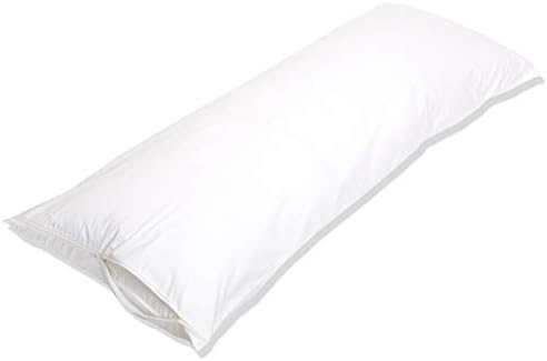 Amazon Basics 100% Cotton Hypoallergenic Pillow Protector Case - Body, White