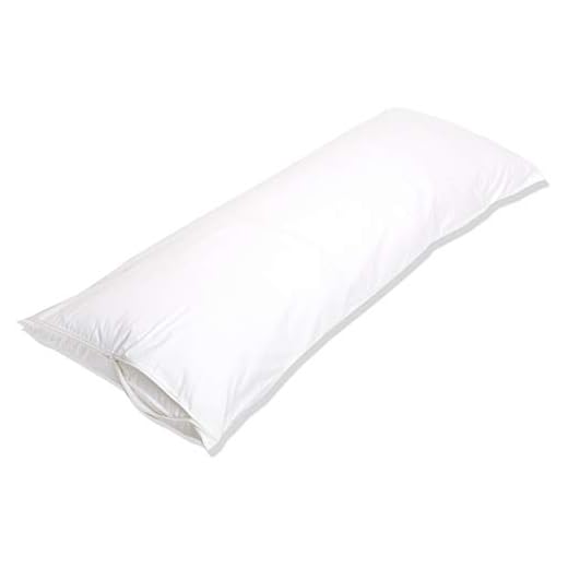 Amazon Basics Hypoallergenic Protector Cover Pillowcases - 21 x 55 Inches, Body Size, White, Pillows Not Included