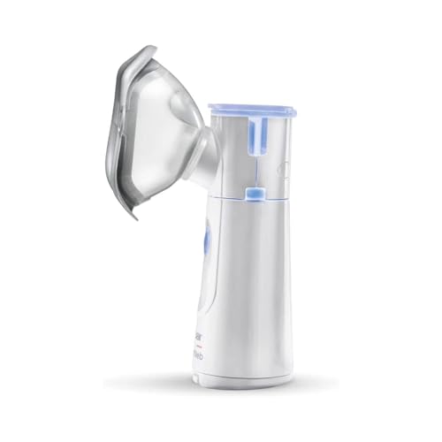 Flaem, Light Neb, Aerosol Portatile Silenzioso, Leggero, Ergonomico e Tascabile per le Basse Vie Respiratorie, Macchina Aerosol Adulti e Bambini Certificata con Mascherine Soft Touch, Made in Italy