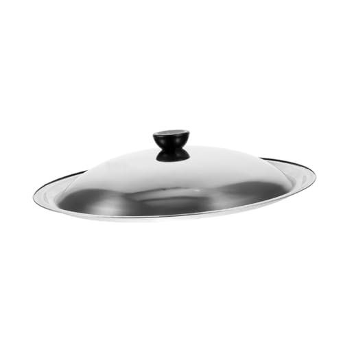 Amosfun Tapa de Sartén de Metal para Tapa de Olla de Acero Inoxidable para Cocina