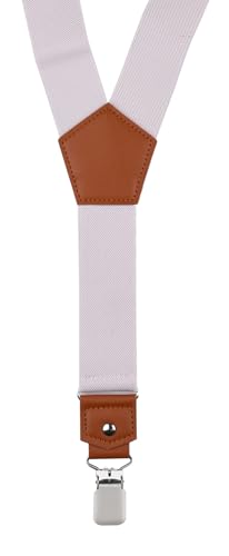 Image of Suspenders for Men Y Back Adjustable Elastic with Strong Clips 47 Inches