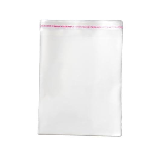 Yesmin 100 Pcs Clear Self-Seal Bags - Food Grade Resealable Pouches for Cookies, Candies, Baking & Dry Goods (16 x 25cm)