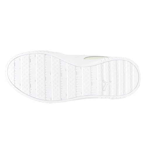 PUMA PUMA Womens Carina 2.0 Mid Sneaker, Alpine Snow Womens White Womens Gold, 11