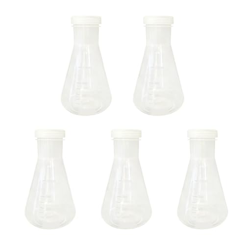 Flacons gradués transparents lot de 5 pour éviter le renversement de produits en laboratoire