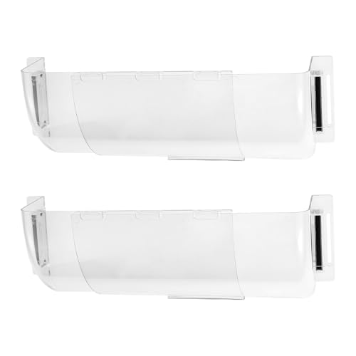 2 Pcs Adjustable Air Vent Deflectors Transparent Registers Retractable Design Wind Guide No Dripping No Tool Magnetic Installation​ for Home Use(Transparent Color)