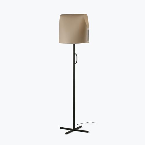 LUANG Lámpara pie de salon negro/camel Faro Barcelona iluminación
