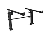 LyySangshuo 2 Tier Keyboard stand extension Electric Digital Piano Stand keyboard stand tier Adjustable piano stand for Stacking Keyboards, Electric Pianos, Synths, and Organs , Adjustable, Nonslip Arms and Feet Metal Black