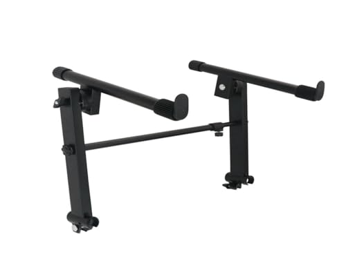 LyySangshuo 2 Tier Keyboard stand extension Electric Digital Piano Stand keyboard stand tier Adjustable piano stand for Stacking Keyboards, Electric Pianos, Synths, and Organs , Adjustable, Nonslip Arms and Feet Metal Black