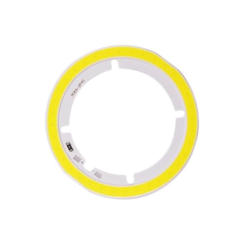 MSEURO Lâmpada LED de anel COB de 12 V, 64 mm, 12 V, 5 W, cor branca diurno, 4000 K, RA80, para candeeiros de escritório, luzes DIY, chip COB redondo DC12 V, 2 unidades. Lucky