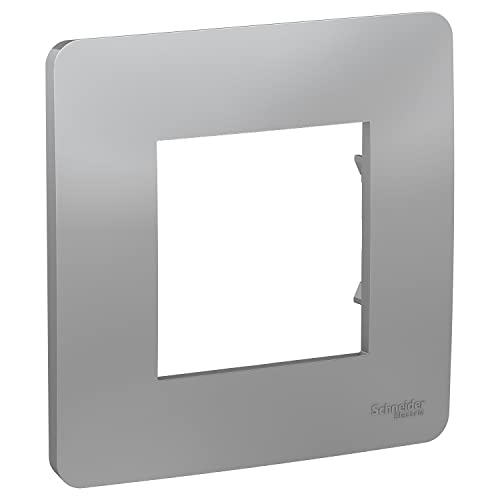 Schneider Electric NU200230 Unica Studio - plaque de finition - Alu - 1 poste