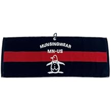 MUNSINGWEAR Muning Wear MG5STW01U Imabari Towel, Water Absorbent, Soft, Carabiner Included, Penguin, Golf, NV00 Navy, F